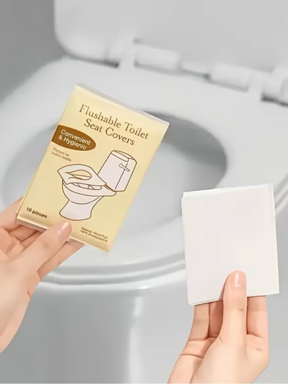 Flushable Toilet Seat Covers – White – Unbranded